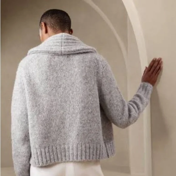 Banana Republic | Esme Grey Cardigan Sweater - Picture 3 of 11